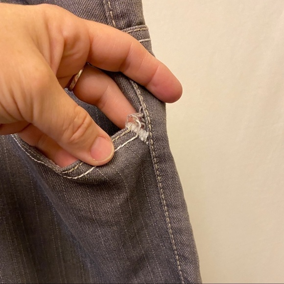 KB8782 Jeans 50x29 Gray Back Flap Embroidered Pockets (Tag Size 52) Straight - Picture 7 of 10